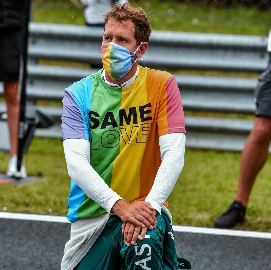 F1: Sebastian Vettel si schiera con la comunità LGBTQ+, ma poi scatta la squalifica