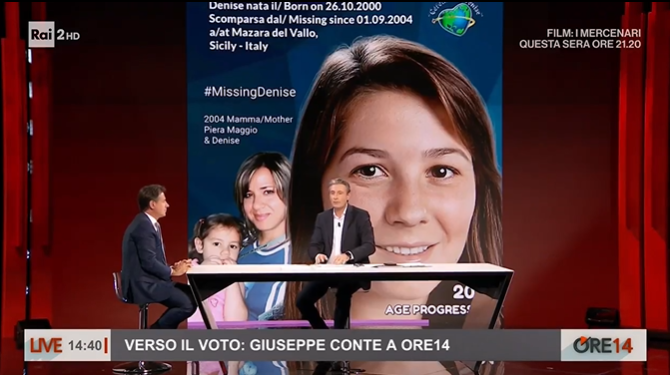 Giuseppe Conte parla del caso di Denise Pipitone a Ore 14, con Milo Infante