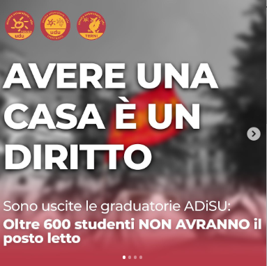 Studenti in manifestazione a Perugia per i posti letto negati dall’Adisu