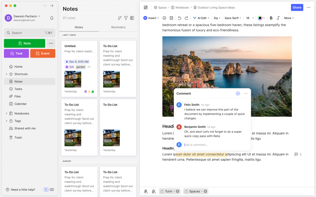 comments-1024x640 Le migliori app per prendere appunti: organizzazione, studio e produttività in un’unica soluzione