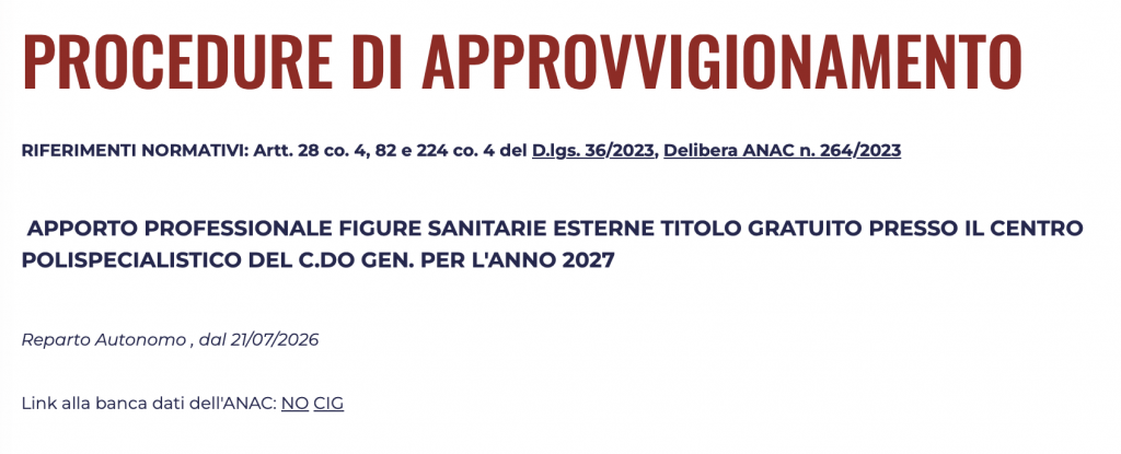 Screenshot-2026-07-21-alle-14.35.39-1024x415 Carabinieri cercano medici specialisti. Ma senza stipendio: il lavoro gratuito diventa una prassi?